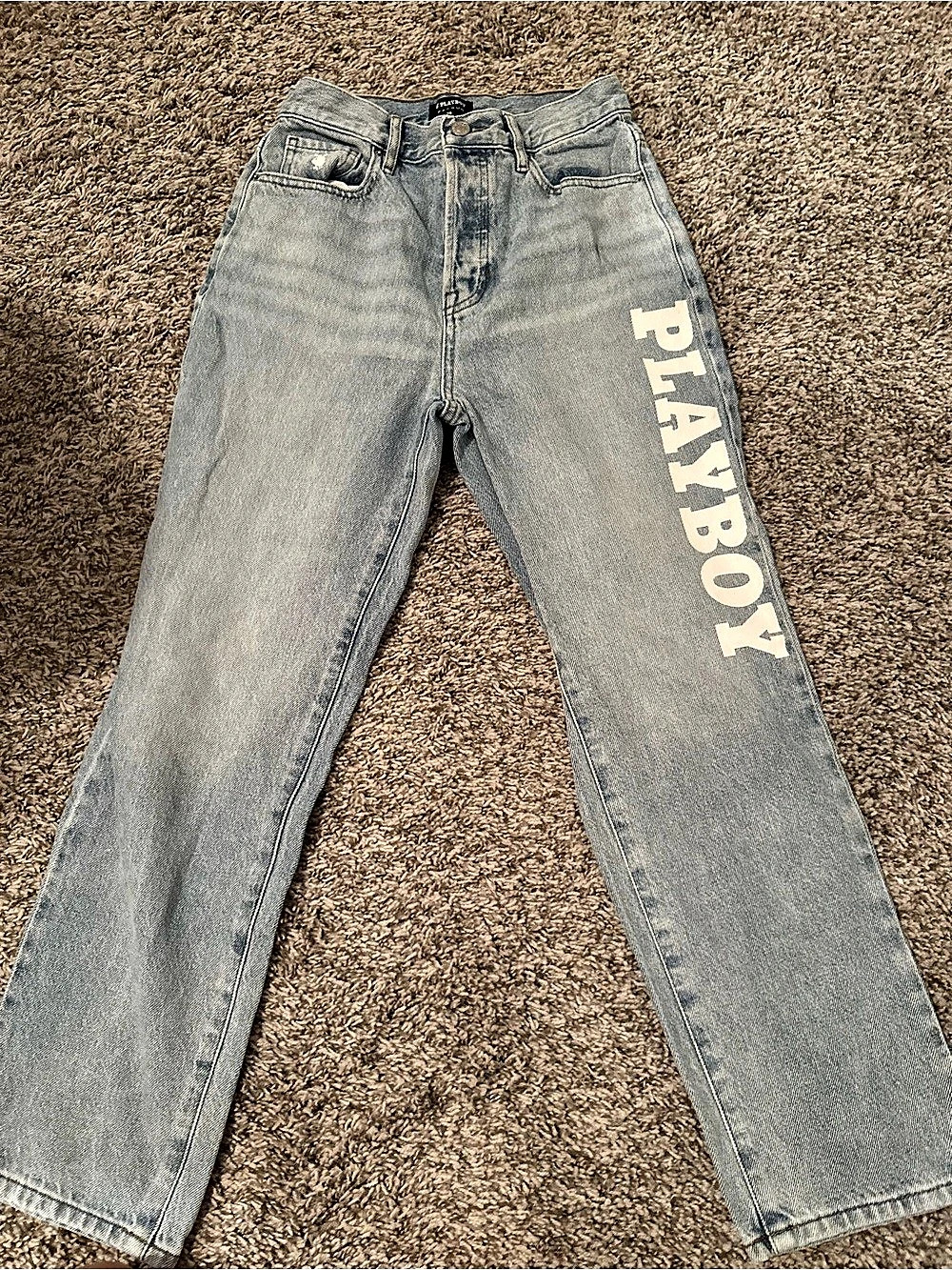 Playboy Jeans Straight Leg Blue Waist 26